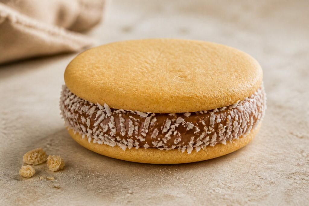 Alfajor classique à la noix de coco et au dulce de leche