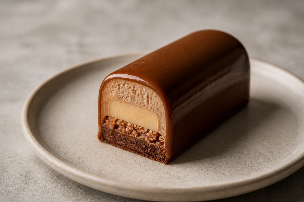 Barre avec support en céramique claire — Café-tonka en entremets
