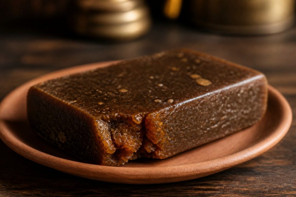 Chaku népalais sombre au jaggery avec cassure dense