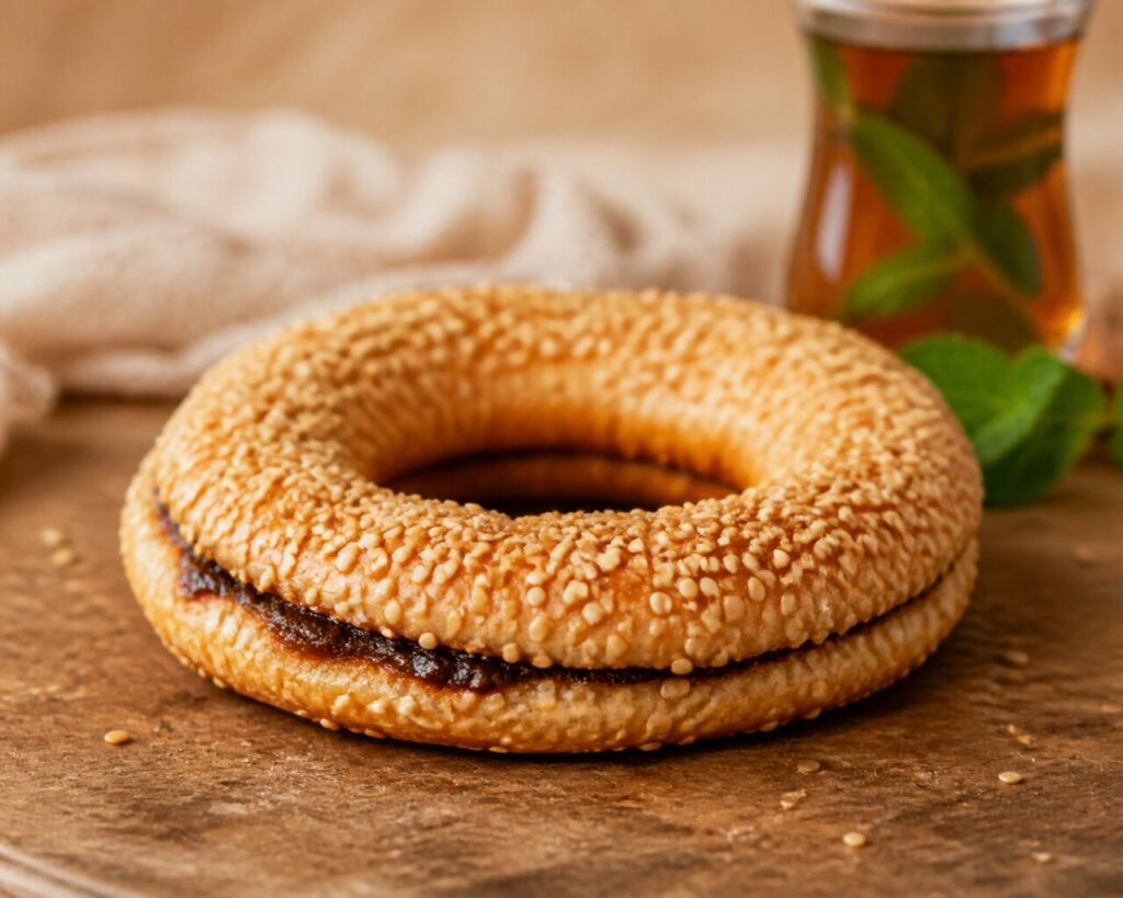 The whole kaak bi ajwa combines dates with sesame