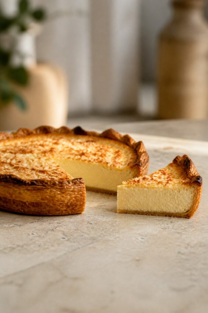 Part manquante dans le flan pâtissier coco