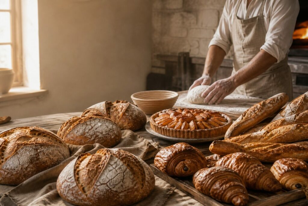 The bakehouse at daybreak