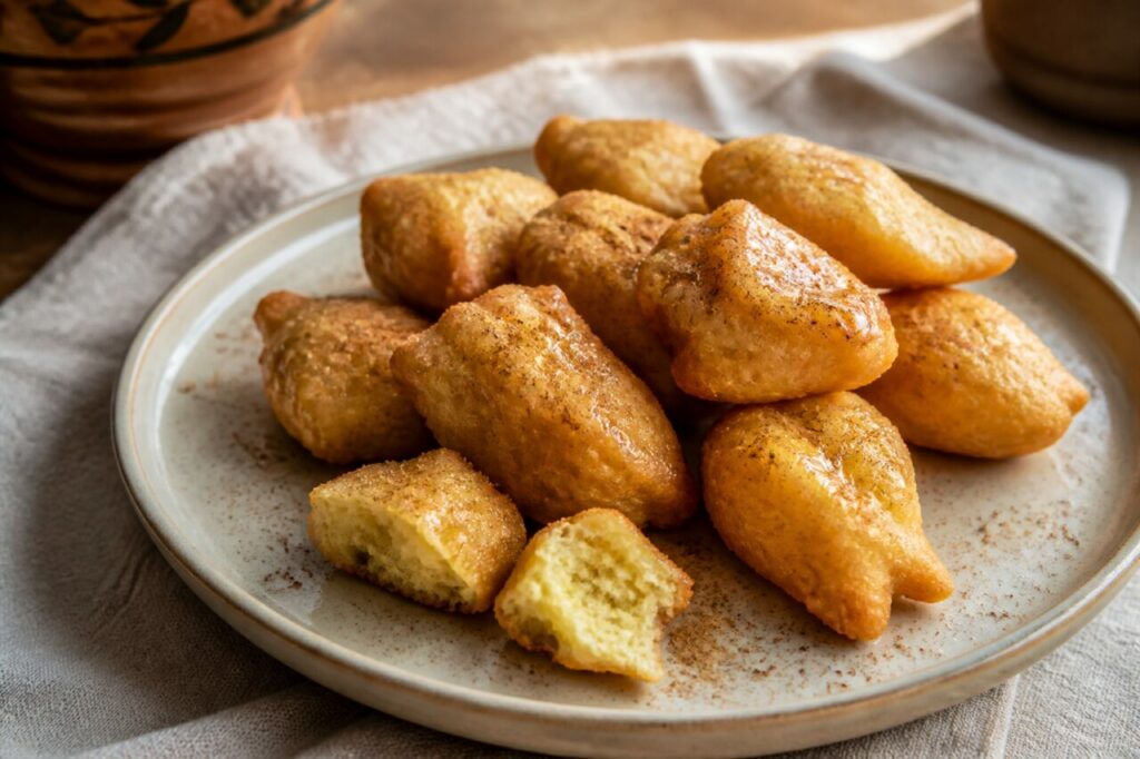 Gialletia corfiotes grecques, petits biscuits dorés irréguliers avec deux morceaux ouverts