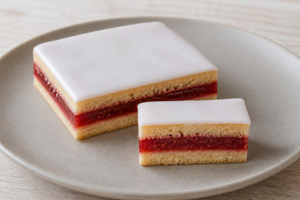 Danish hindbærsnitter raspberry slice
