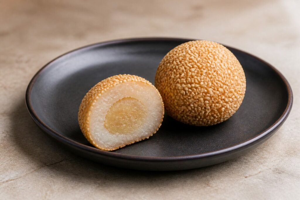 Jin deui cantonais en boules de riz gluant au sésame