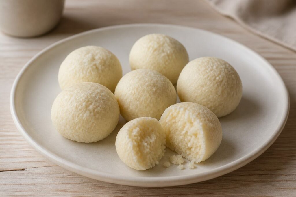 Kachagolla en boules fraîches sur assiette