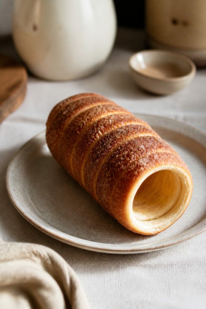 Cylindre creux de gâteau cheminée à la cannelle
