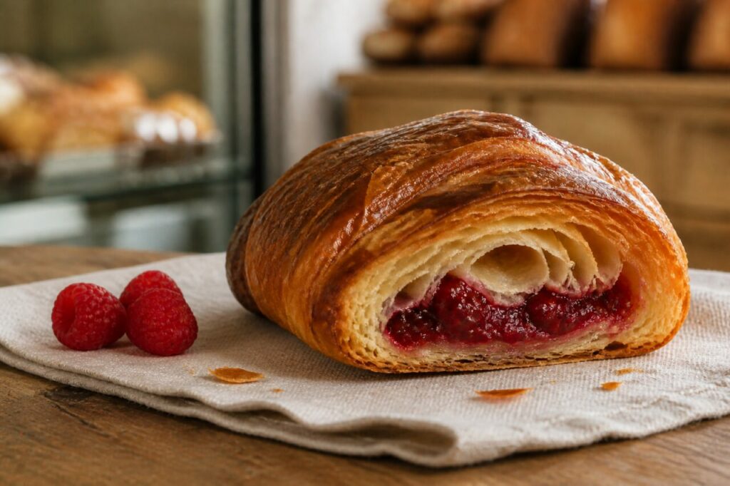 Croissant framboise, fraîcheur de la baie