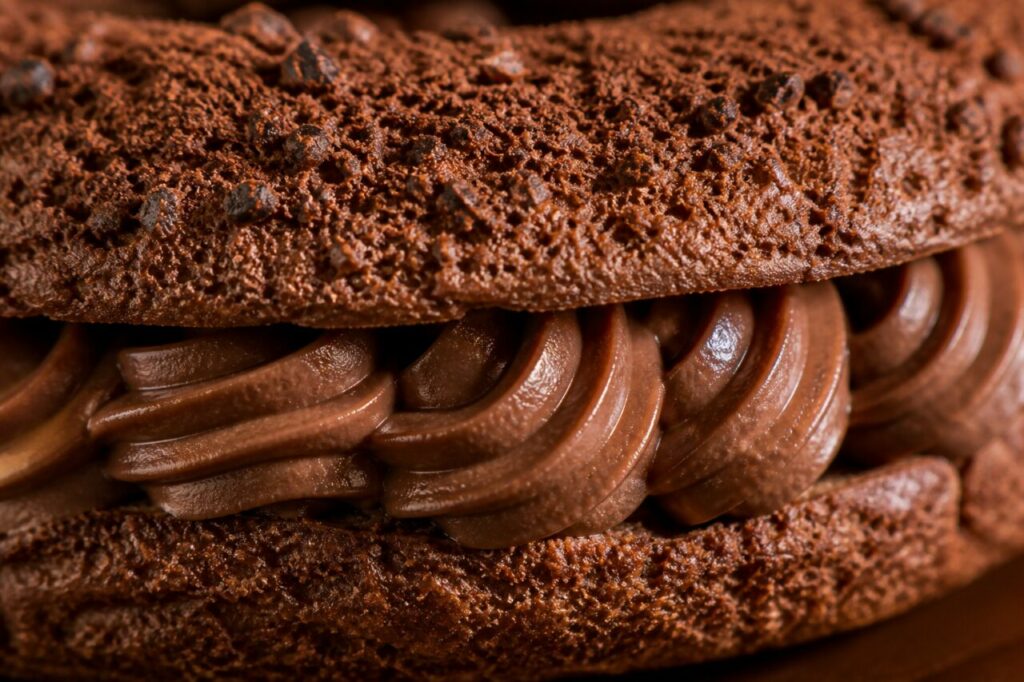 Paris-Brest de chocolate y praliné, ganache intensa