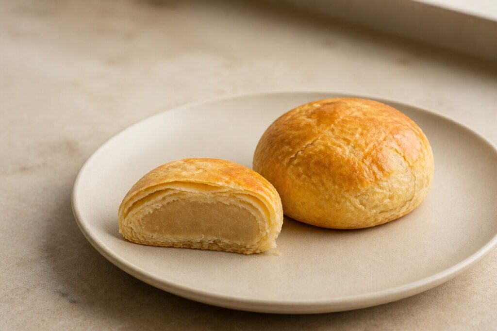 Lou po beng cantonais à la pâte feuilletée et au melon d’hiver