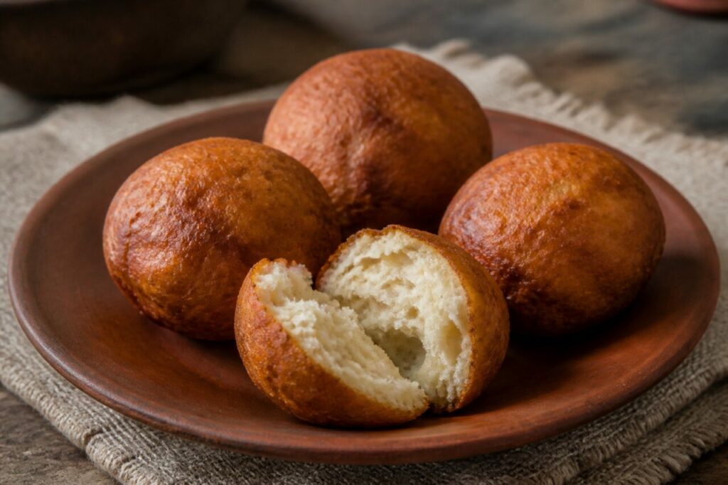 Mofo baolina malgaches en boules de pâte frites ambrées