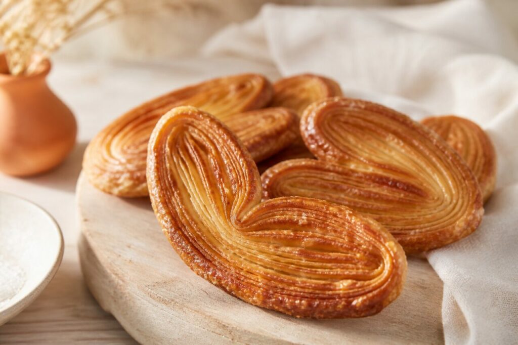 Orejas feuilletées caramélisées