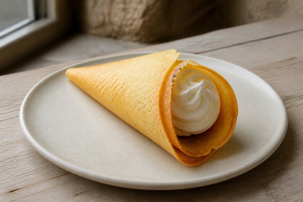 Cornet de Murat doré à la crème blanche — Auvergne