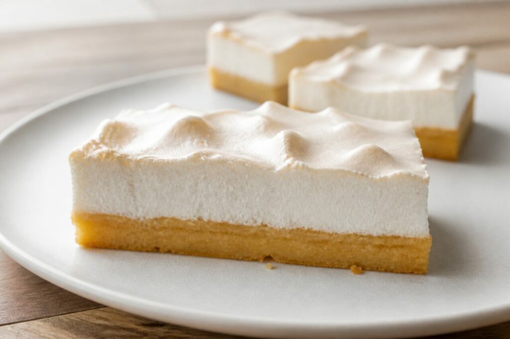 Šampita bosniaque en parts de meringue blanche