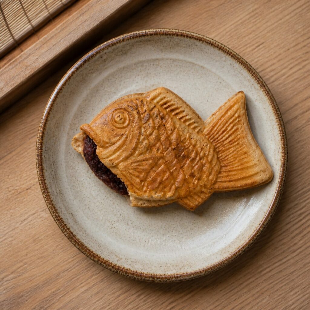 Sagoma di pesce ben definita nel taiyaki intero