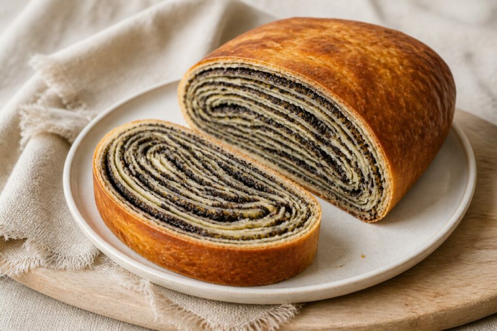 Šimtalapis lituanien feuilleté aux graines de pavot