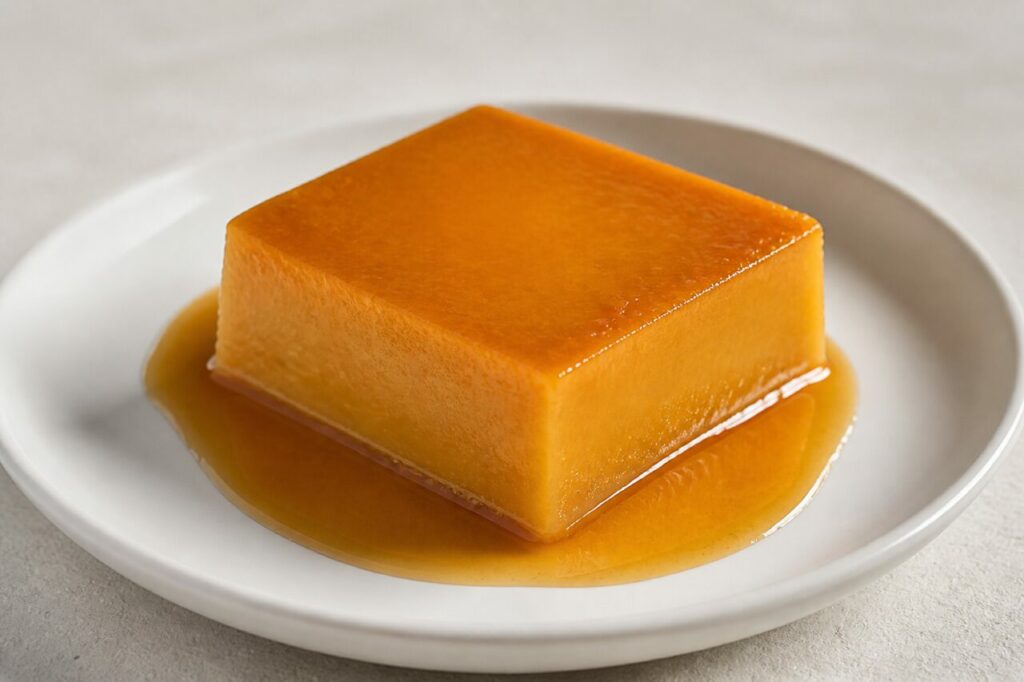 Tocino de cielo carré au sirop ambré