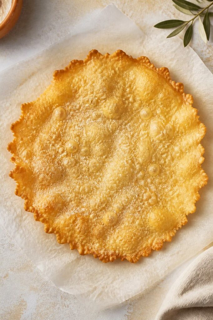 Torta de aceite de Castilleja fine au bord dentelé