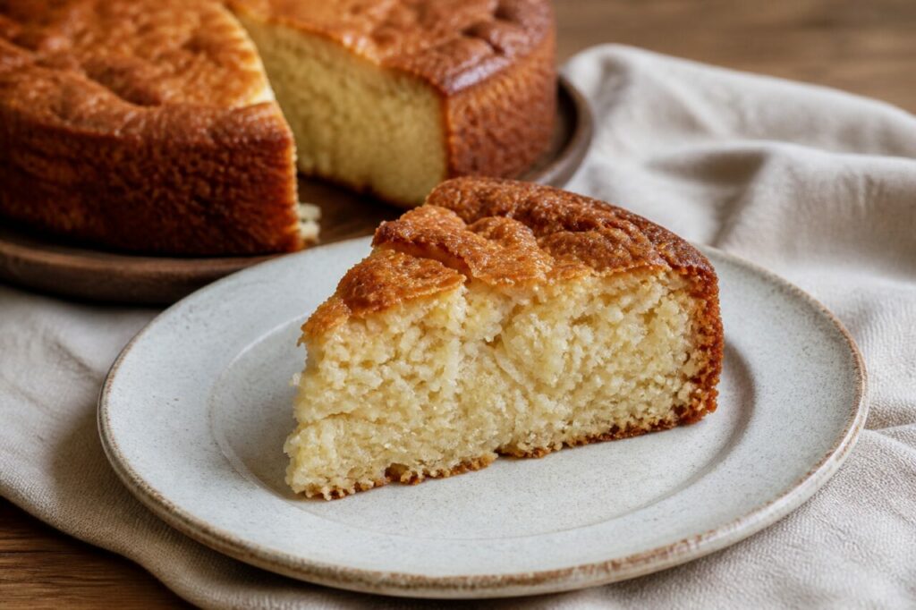Toto jamaïcain — gâteau moelleux au coco, tranche à mie rustique