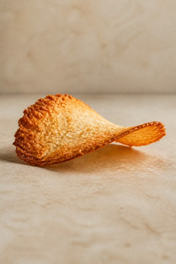 Arched coconut tuile holds a firm golden curve